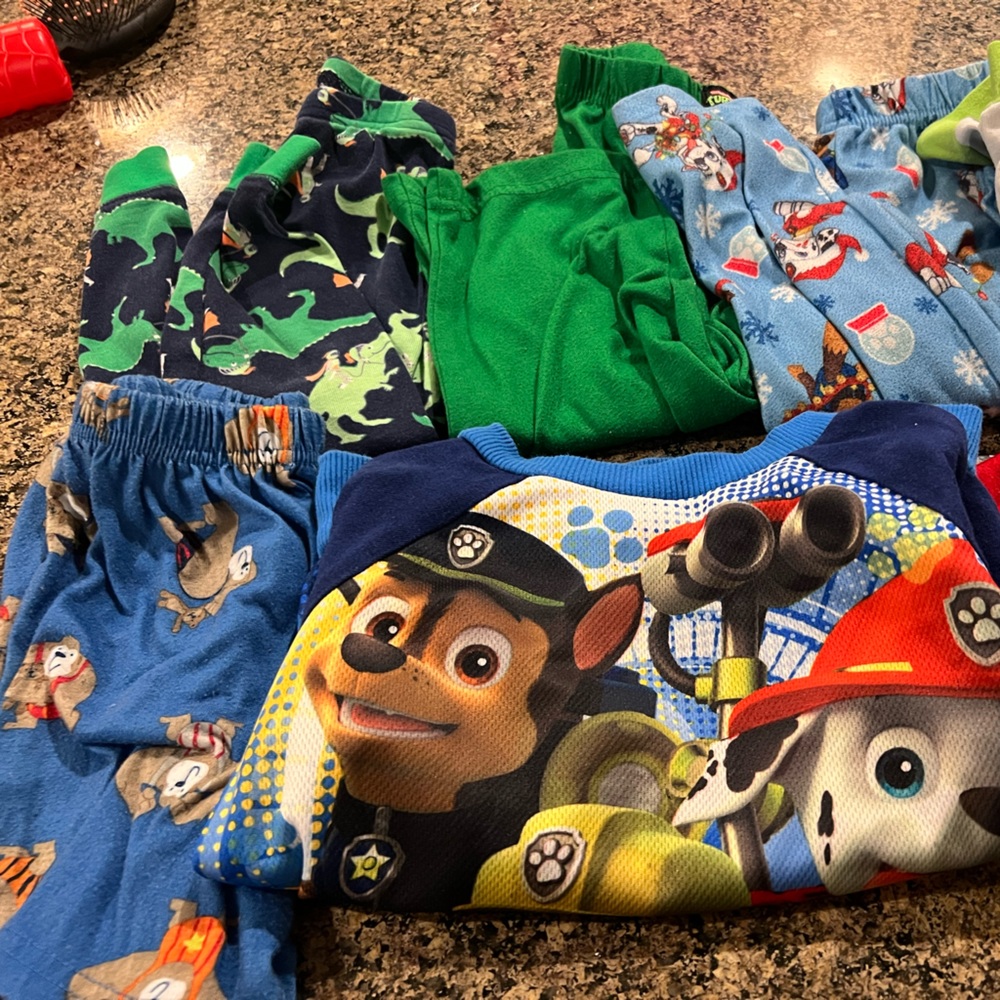 Lot of random pajama pieces size boys 3t